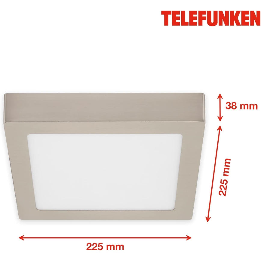 Telefunken 309602TF - Plafonier RGBW à intensité variable LED/18W/230V 2700-6500K Wi-Fi Tuya