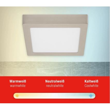 Telefunken 309702TF - Plafonnier à intensité variable RGB LED/23W/230V 2700-6500 Wi-Fi Tuya chrome mat