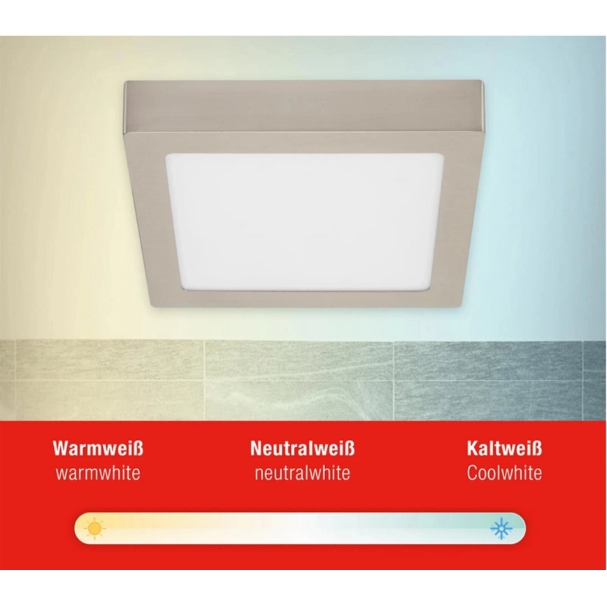 Telefunken 309702TF - Plafonnier à intensité variable RGB LED/23W/230V 2700-6500 Wi-Fi Tuya chrome mat