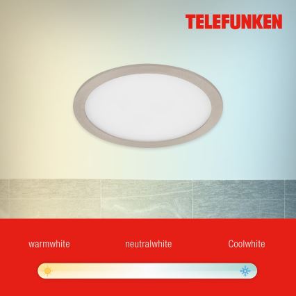 Telefunken 310102TF - Spot encastrable RGBW salle de bain à intensité variable LED/18W/230V 2700-6500K IP23 Wi-Fi Tuya