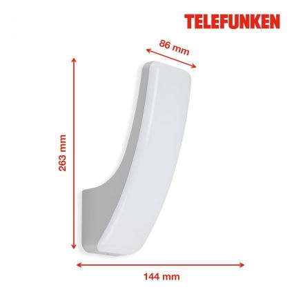 Telefunken 311604TF - Applique murale LED extérieure LED/15W/230V IP44 argent