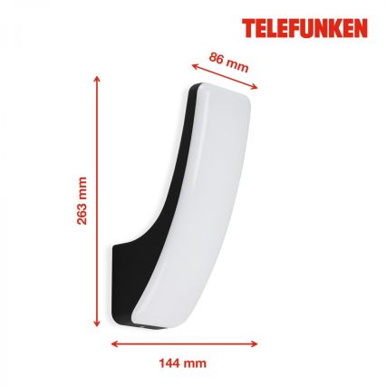 Telefunken 311605TF - Applique murale LED extérieure LED/15W/230V IP44 noir
