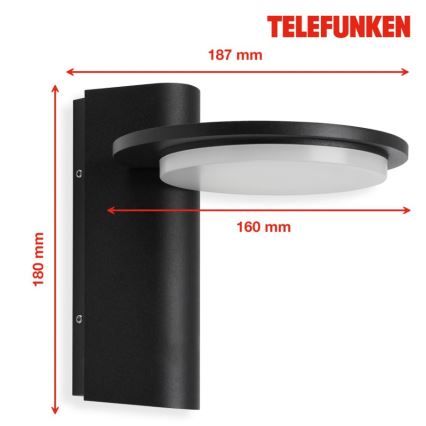 Telefunken 312405TF - Applique murale LED extérieure LED/10W/230V IP44