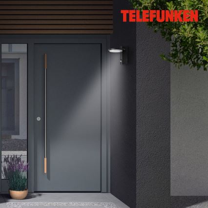 Telefunken 312505TF- Applique murale extérieure avec détecteur LED/10W/230V IP44 noir