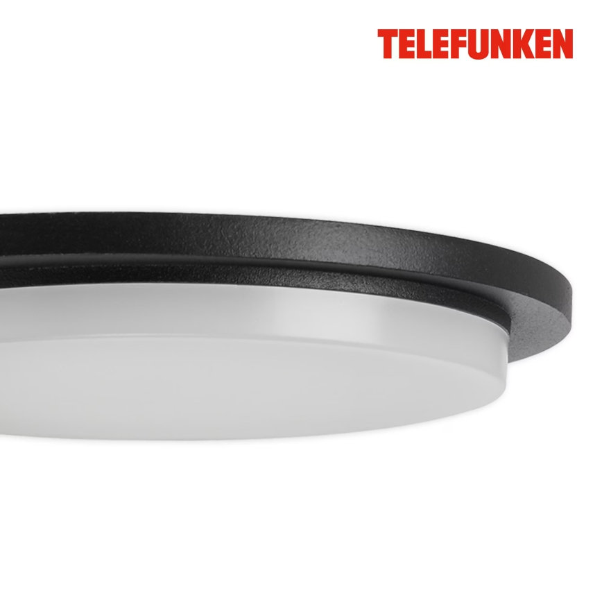 Telefunken 312505TF- Applique murale extérieure avec détecteur LED/10W/230V IP44 noir