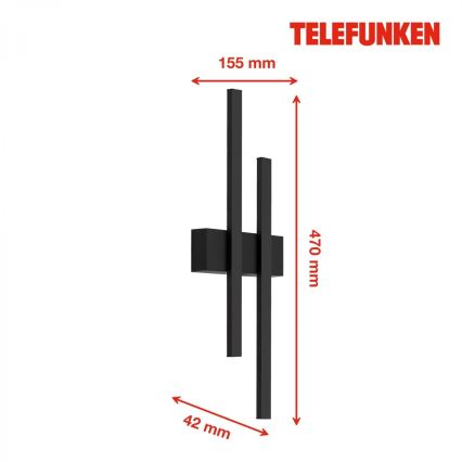 Telefunken 313205TF - Applique murale d'extérieur 2 x LED / 4 W / 230 V / 4000 K / IP44