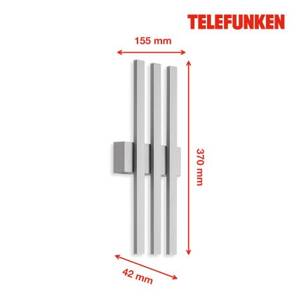 Telefunken 313304TF - Applique murale extérieure 3xLED/4W/230V IP44