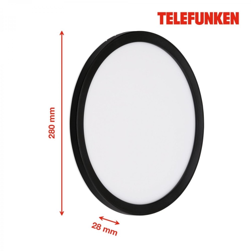 Telefunken 313405TF - LED Applique murale d'extérieur LED/15W/230V IP44 noire