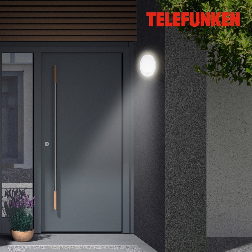 Telefunken 313706TF - LED Applique murale extérieure avec détecteur LED/15W/230V IP44 blanc