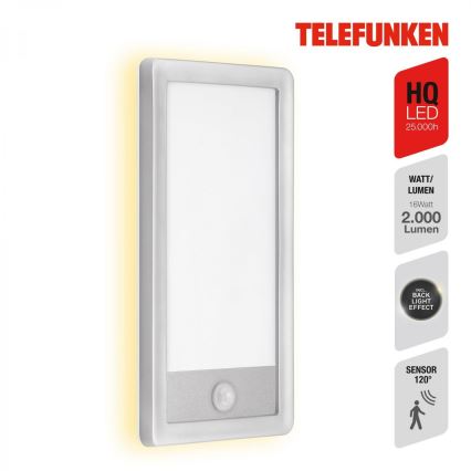 Telefunken 313904TF - LED Applique murale extérieure avec détecteur LED/16W/230V IP44