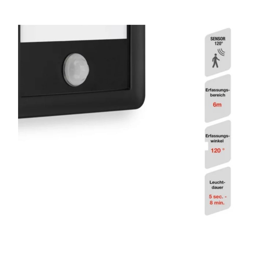 Telefunken 313905TF - Applique murale d'extérieur avec détecteur LED/16W/230V IP44