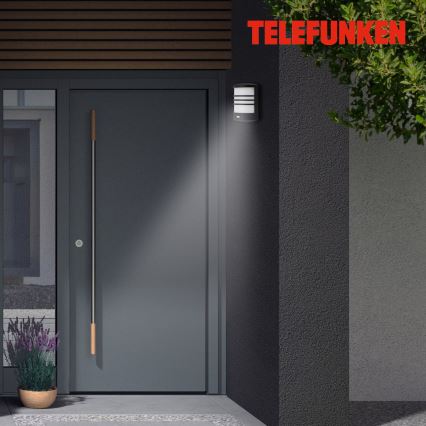 Telefunken 315505TF - Applique murale extérieure avec détecteur LED/12W/230V IP44 noir