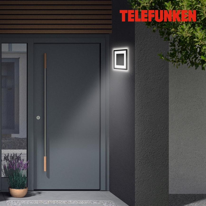 Telefunken 315905TF - Applique murale extérieure LED/15W/230V IP44 4000K noire