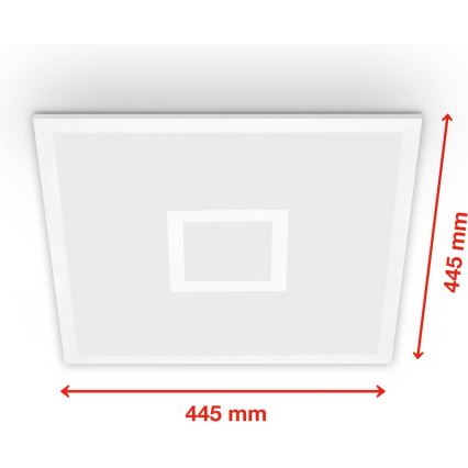 Telefunken 319106TF - Plafonier RGBW à intensité variable LED/24W/230V 2700-6500K blanc + télécommande