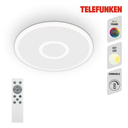 Telefunken 319306TF - LED RGBW Luminaire à intensité variable LED/22W/230V 2700-6500K + télécommande