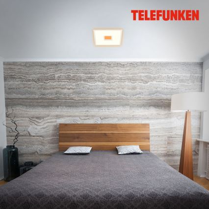 Telefunken 319406TF - Plafonier RGBW à intensité variable LED/24W/230V 2700-6500K blanc + télécommande