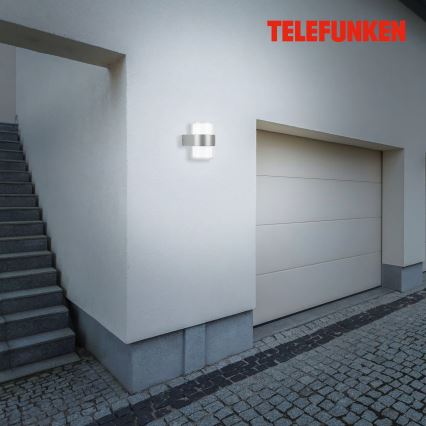 Telefunken 320404TF - Applique murale d'extérieur LED 2xLED/8W/230V IP44 chrome mat