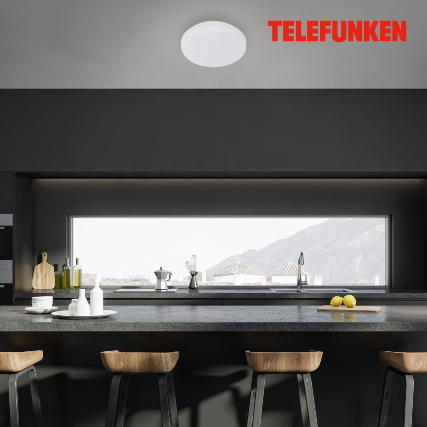 Telefunken 601506TF - Plafonnier LED salle de bain avec un détecteur LED/12W/230V IP44