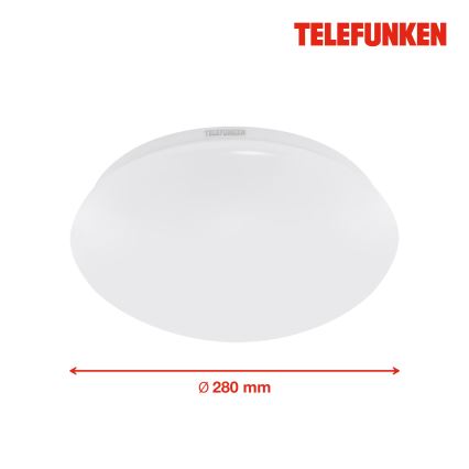 Telefunken 602006TF - Plafonnier salle de bain avec détecteur LED/15W/230V IP44 4000K