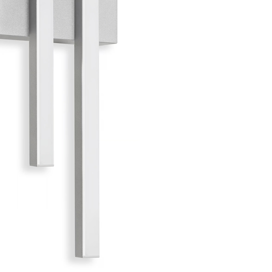 Telefunken - Applique murale LED d'extérieur 2xLED/4W/230V 4000K IP44 argentée