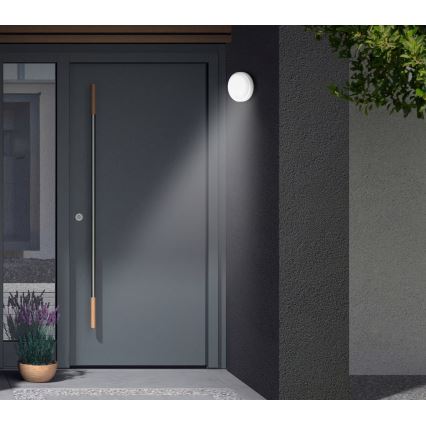Telefunken - Applique murale d'extérieur LED avec capteur crépusculaire et détecteur de mouvement LED/12W/230V IP44 blanche