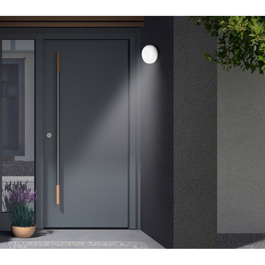 Telefunken - Applique murale d'extérieur LED avec capteur crépusculaire et détecteur de mouvement LED/12W/230V IP44 blanche