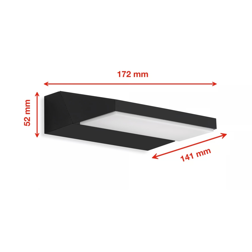 Telefunken - Applique murale extérieure LED/10W/230V IP44 noire