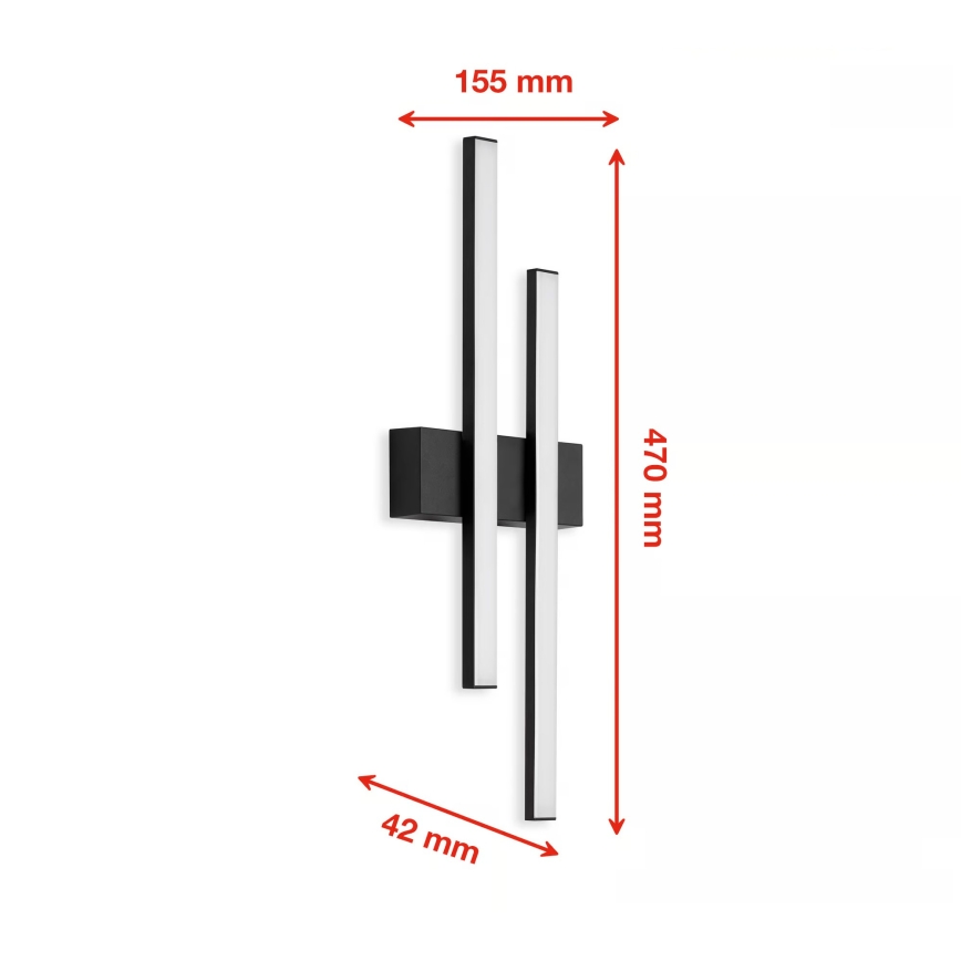 Telefunken - Applique murale LED d'extérieur 2xLED/4W/230V 4000K IP44 noir