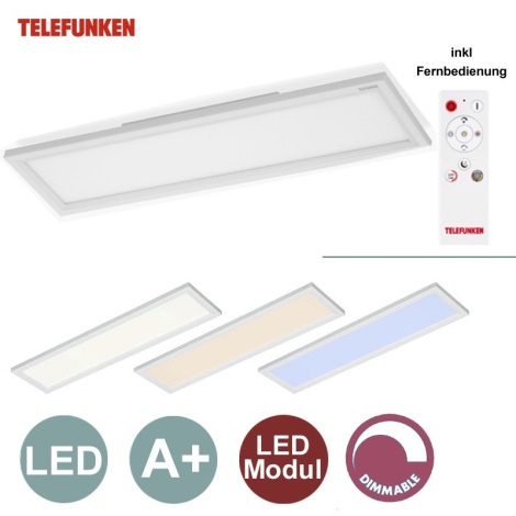Telefunken - Panneau LED à intensité variable 1xLED/18W/230V + télécommande
