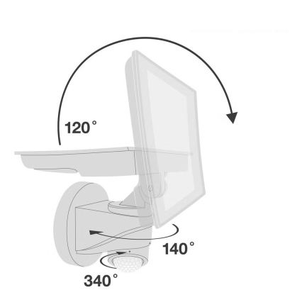 Telefunken - Projecteur LED avec détecteur/20W/230V