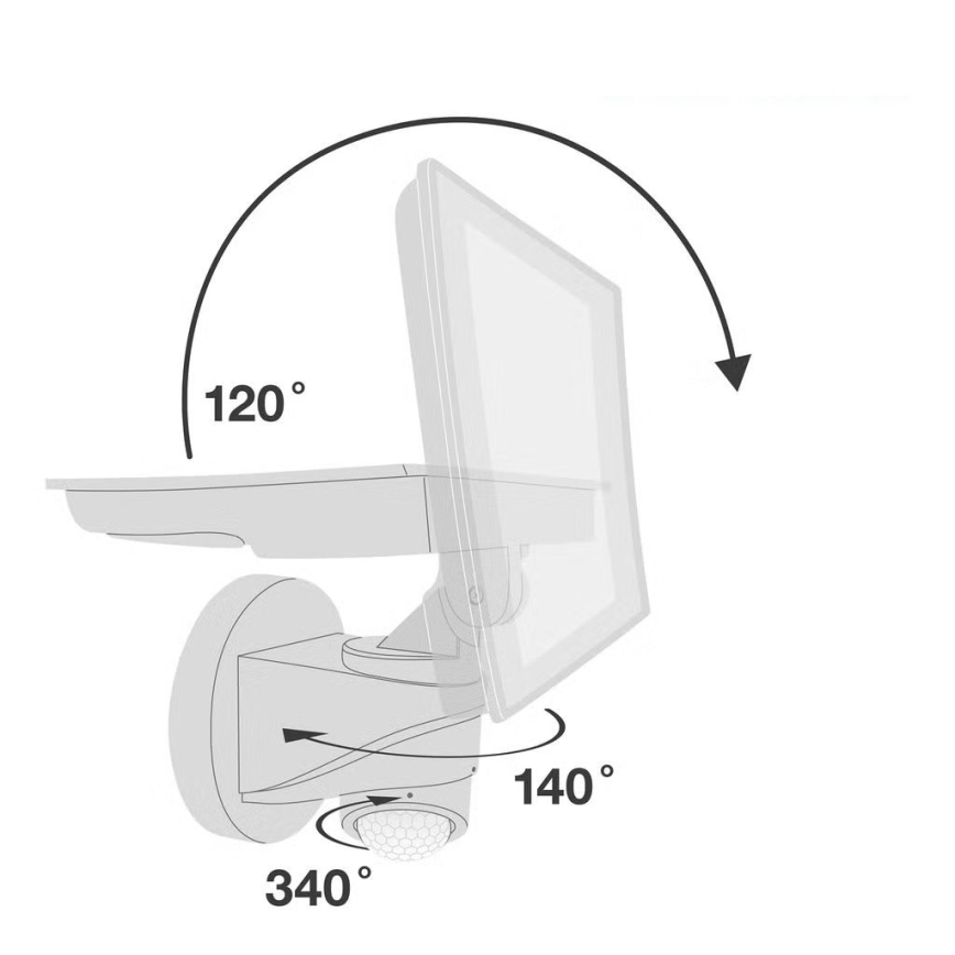Telefunken - Projecteur LED avec détecteur/20W/230V