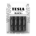 Tesla Batteries - 4 pce Pile alcaline AA BLACK+ 1,5V 2800 mAh