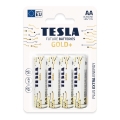 Tesla Batteries - 4 pce Pile alcaline AA GOLD+ 1,5V 3200 mAh