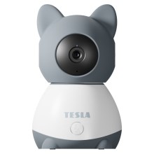 Tesla - Caméra connectée 360 Baby Full HD 1080p 5V Wi-Fi grise