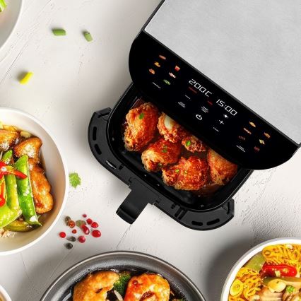 TESLA Electronics AirCook - Friteuse à air chaude multifonction intelligente numérique 9 l 1700W/230V Wi-Fi