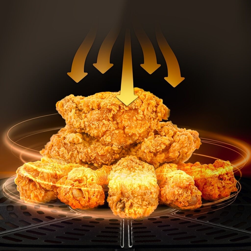 TESLA Electronics AirCook - Friteuse à air chaude multifonction intelligente numérique 9 l 1700W/230V Wi-Fi