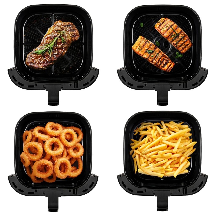 TESLA Electronics AirCook - Friteuse à air chaude multifonction intelligente numérique 9 l 1700W/230V Wi-Fi
