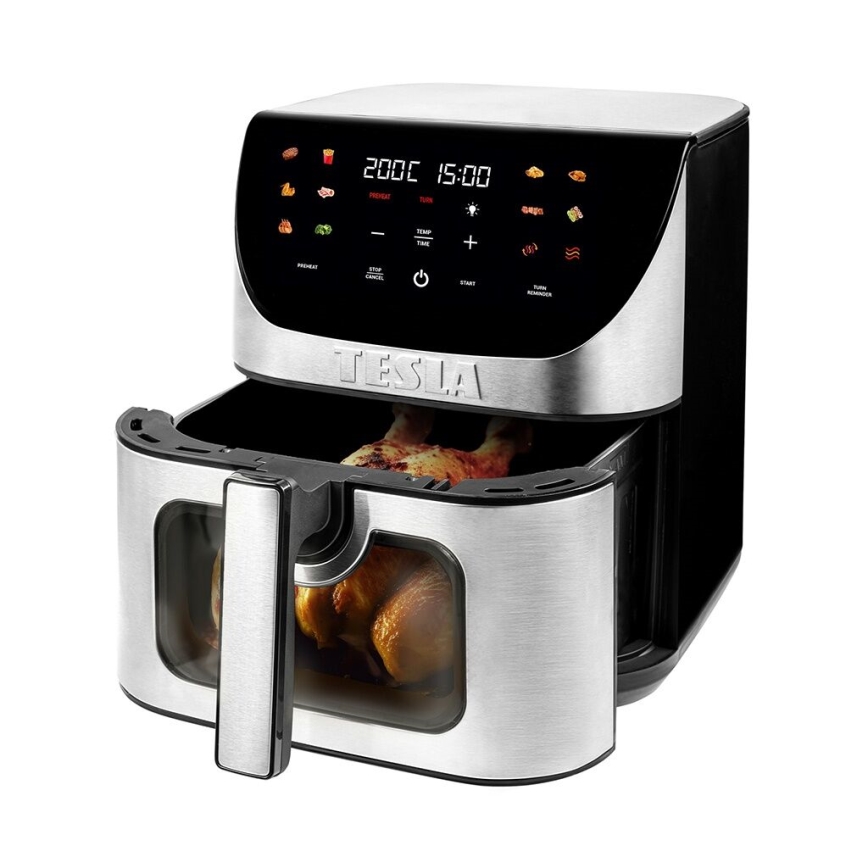 TESLA Electronics AirCook - Friteuse à air chaude multifonction intelligente numérique 9 l 1700W/230V Wi-Fi