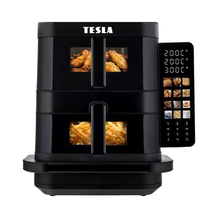 TESLA Electronics AirCook - Friteuse à air chaud à trois zones 14,5 l 2800W/230V noire