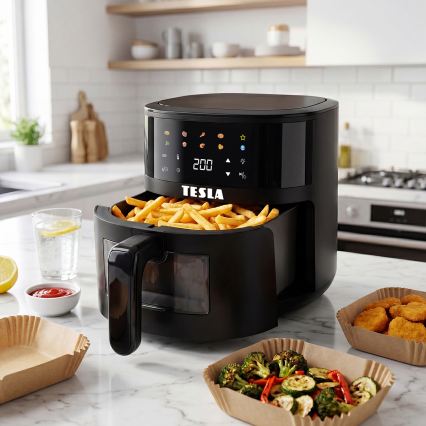 TESLA Electronics AirCook - Friteuse à air chaud 4,4 l 1450W/230V noire
