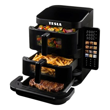 TESLA Electronics AirCook - Friteuse à air chaud à trois zones 14,5 l 2800W/230V noire