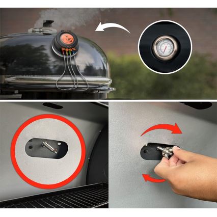 TESLA Electronics Cook - Thermomètre numérique pour viande avec sonde 0-400 °C, 2xAA, IP65