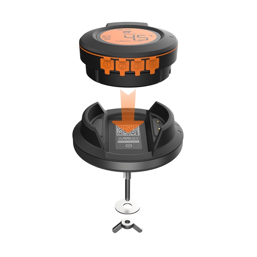 TESLA Electronics Cook - Thermomètre numérique pour viande avec sonde 0-400 °C, 2xAA, IP65