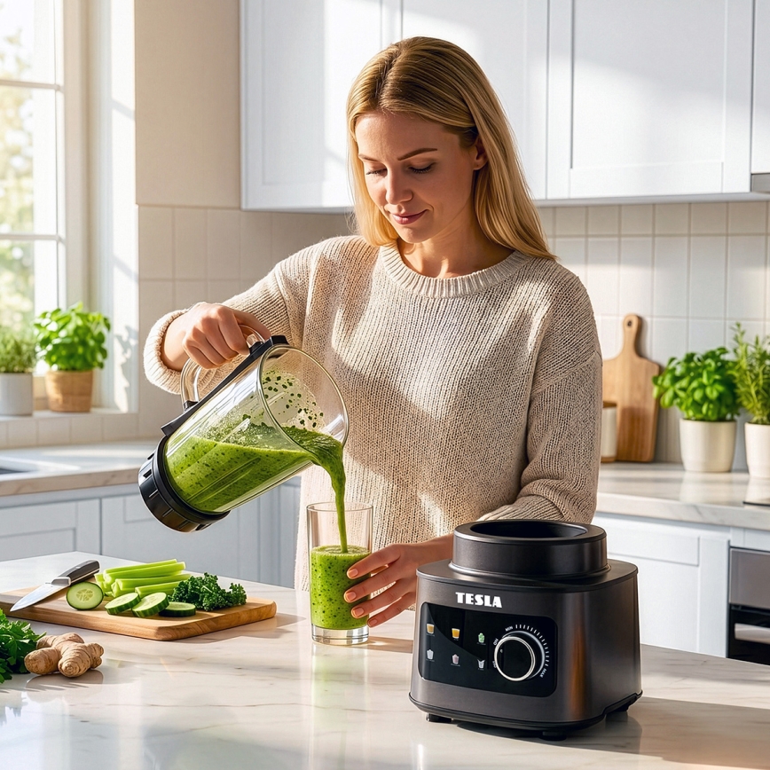 TESLA Electronics CrunchX - Blender de table 1500W/230V noir