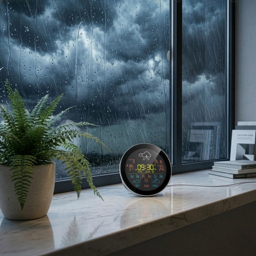Appareil TESLA Electronics - Station météo intelligente avec capteur, 400 mAh, Wi‑Fi Tuya, IP44