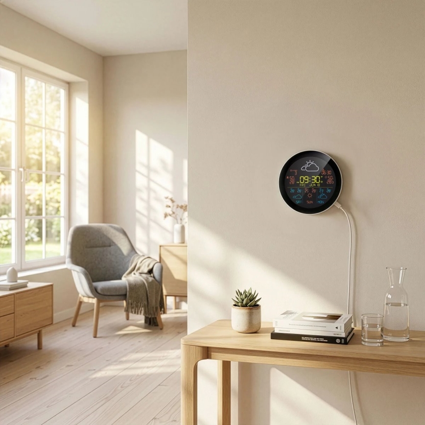 Appareil TESLA Electronics - Station météo intelligente avec capteur, 400 mAh, Wi‑Fi Tuya, IP44