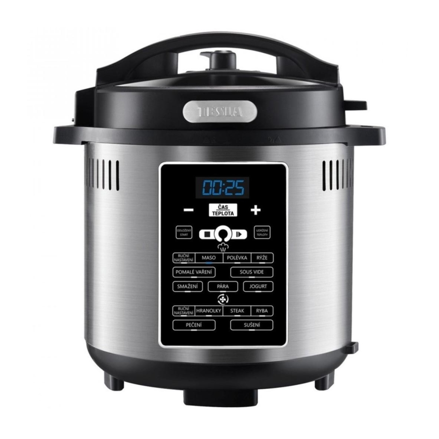 TESLA Electronics EliteCook - Cocotte-minute électrique multifonction et friteuse à air chaud 6 l 12en1 1500W/230V