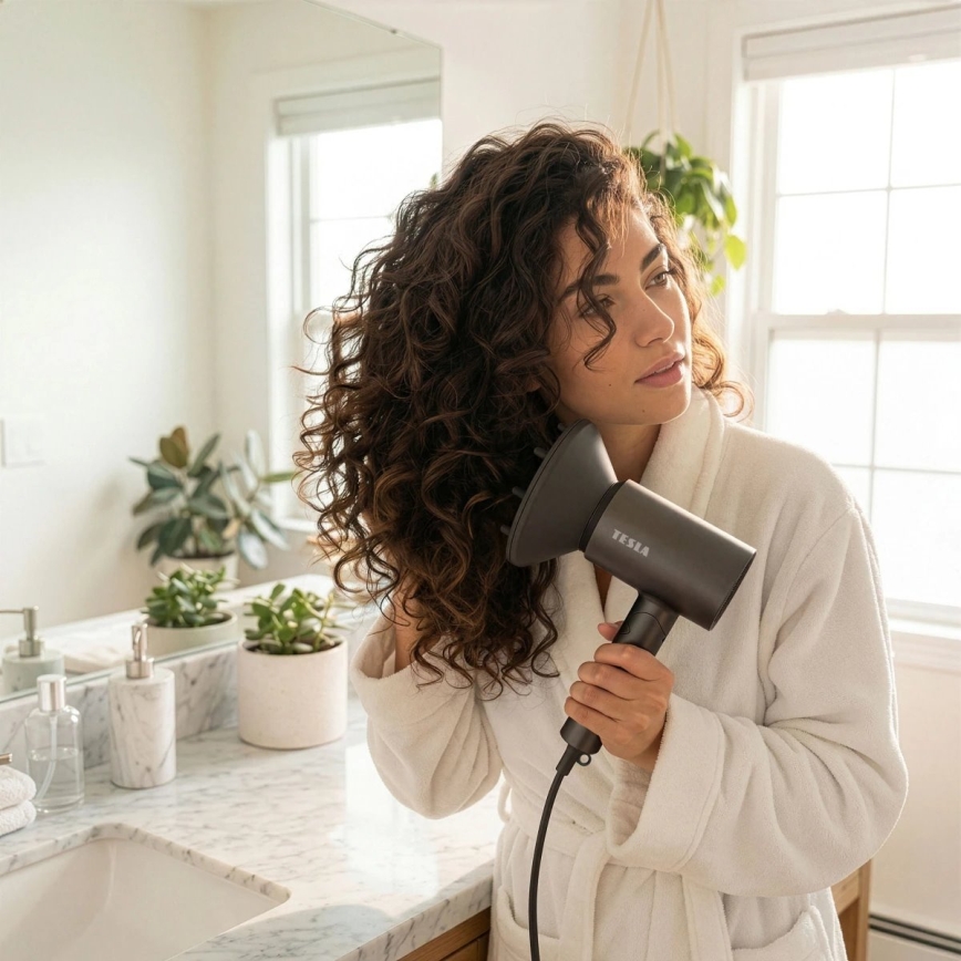 TESLA Electronics MyCare - Sèche-cheveux pliable 1800 W/230 V gris