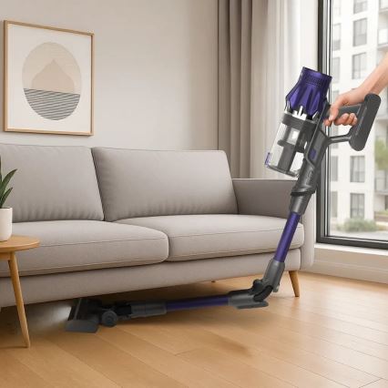 TESLA Electronics PureStar - Aspirateur balai sans fil flexible 2 en 1 250W/2200 mAh gris/violet