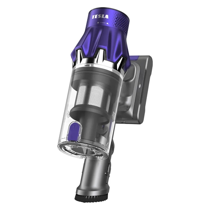 TESLA Electronics PureStar - Aspirateur balai sans fil flexible 2 en 1 250W/2200 mAh gris/violet